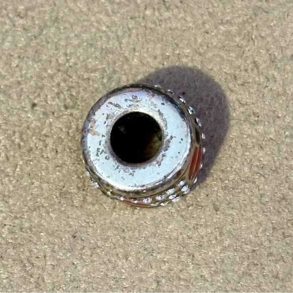 Brighton Ladybug stopper bead Red & black enamel with clear crystals Retired - Picture 4 of 8
